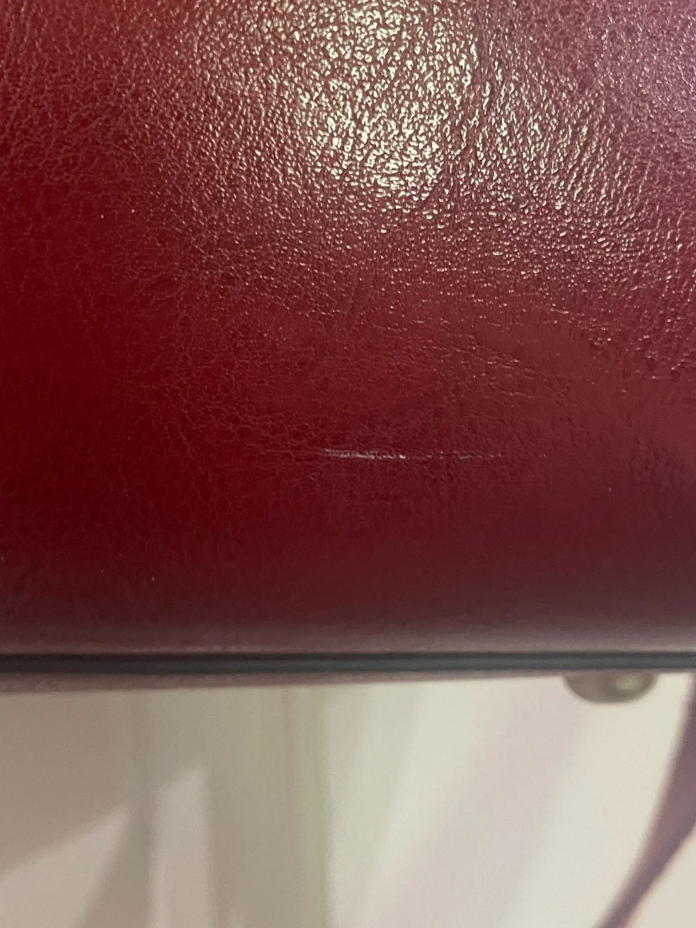 Kattee Burgundy Leather Briefcase Bag